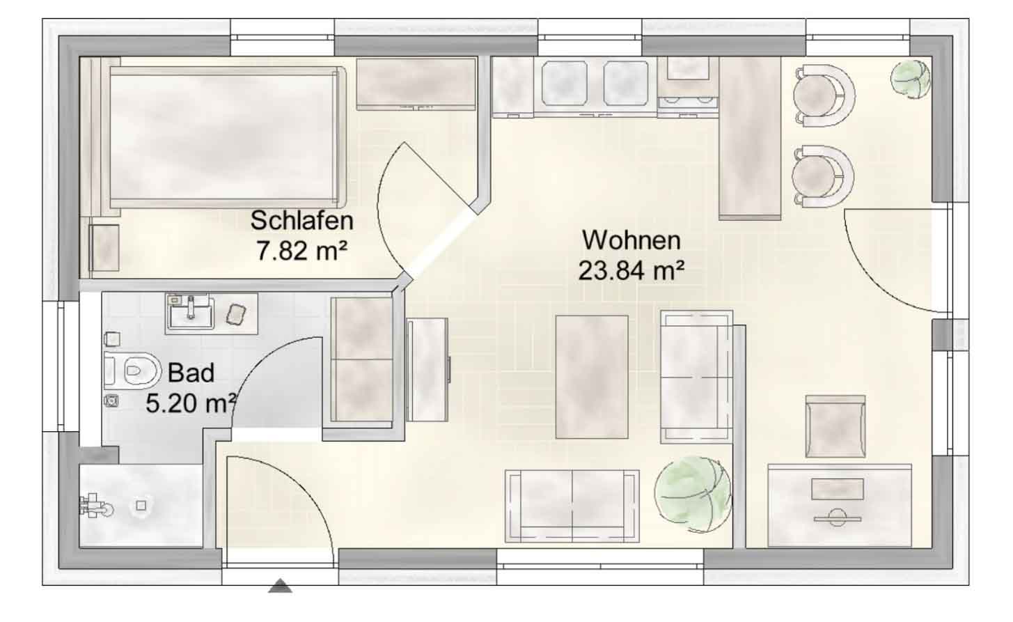 Grundriss Variante 2